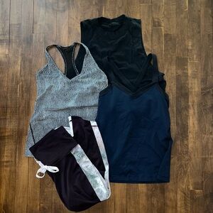 lululemon athletica workout lot tanks and leggings